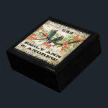 Teal Vintage Luv Bird Purple Cherry Blossom Branch Gift Box<br><div class="desc">Wedding Black Lacquer Keepsake Custom Designer Personalised Jewellery Box or Memory Box Elegant Unique Wedding Anniversary  Christmas Gifts or Valentines Day Gifts</div>