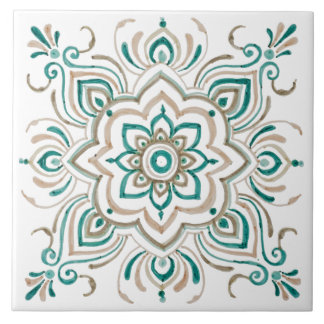 Teal Vintage Spanish tile