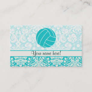 Teal Volleyball Business Card