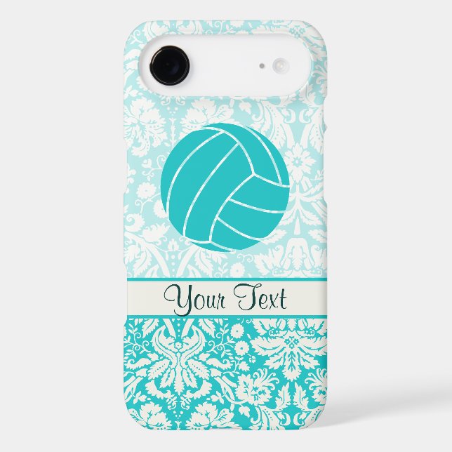 Teal Volleyball Case-Mate iPhone Case (Back)