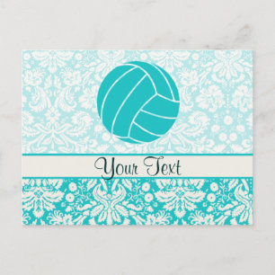 Teal Volleyball Postcard