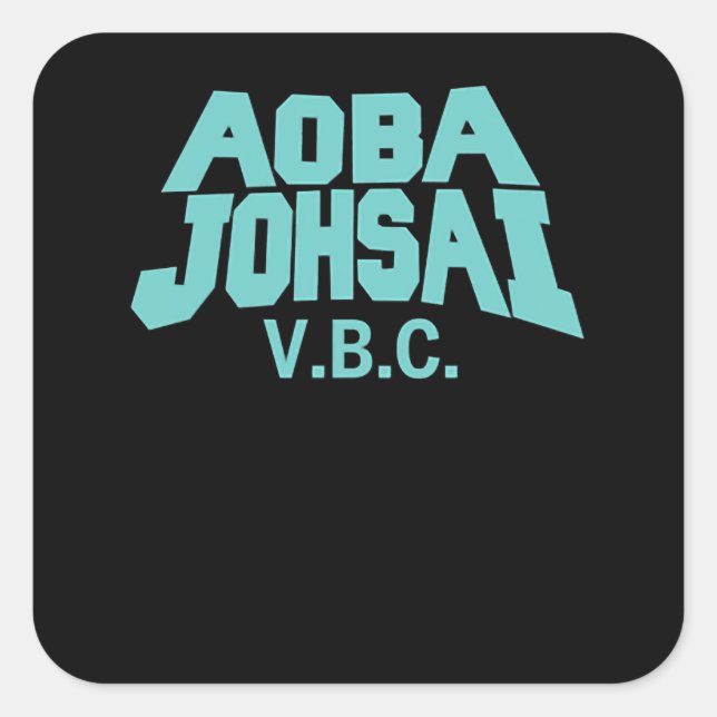 Teal Volleyball Practice Anime Manga Cosplay Square Sticker (Front)