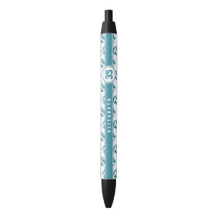 teal volleyball team spirit gifts with player name black ink pen