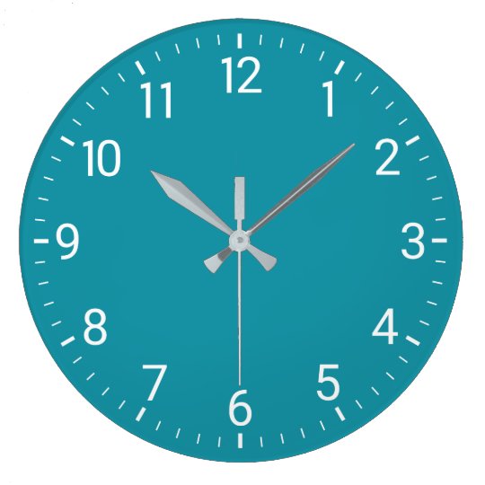 Teal Wall Clock | Zazzle.co.uk