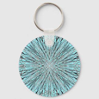 Teal warp factor 5 keychian key ring