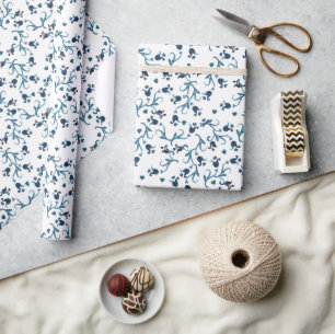 Teal Watercolor Boho Wrapping Paper