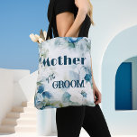 Teal Watercolor Flowers Elegant Wedding Tote Bag<br><div class="desc">Elegant wedding tote bag featuring watercolor flowers in blue teal with white. Beautiful as a gift for the mother of the groom and customisable for any other situation.</div>