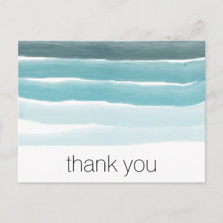 Teal Watercolor postcard