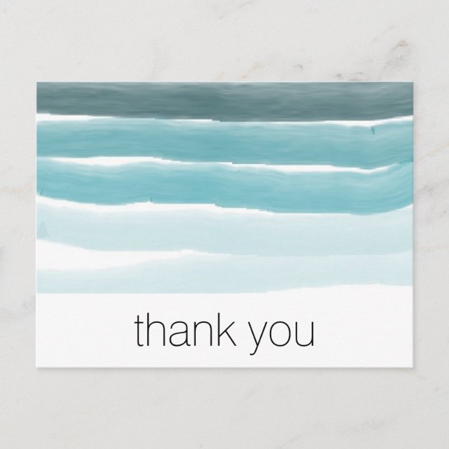 Teal Watercolor postcard (Front)
