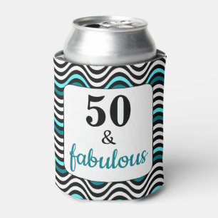 Teal Wave 50 and Fabulous Birthday Beach Party Can Cooler