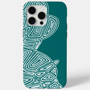 Teal Waves iPhone 15 Pro Max Case