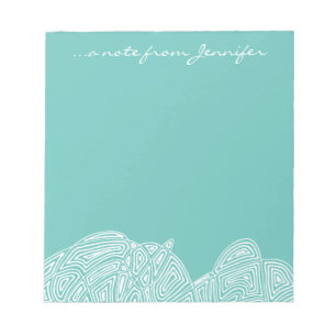 Teal Waves Notepad
