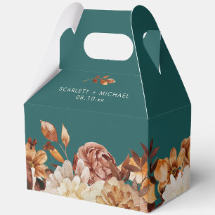 Teal Wedding Favor Boxes