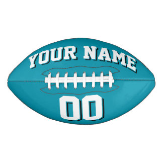 TEAL WHITE AND BLACK Custom Football American Football