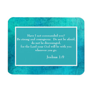 Teal White Bible Verse Christian Magnet