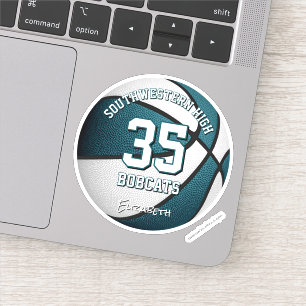 teal white team colours boys girls basketball