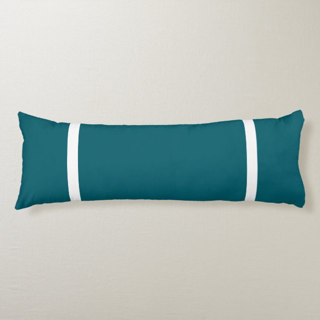 Teal + White Trim  Body Cushion (Front)