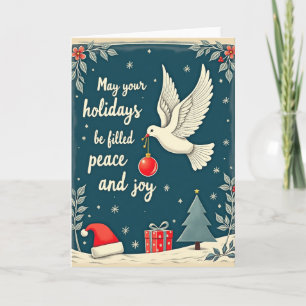Teal Winter Christmas Card