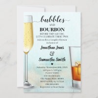 Teal with Gold Bubbles & Bourbon Ocean Shower