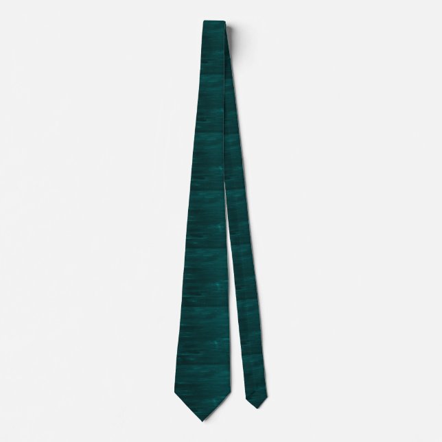 Teal wood texture stripes tie (Front)