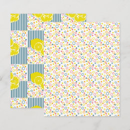 Teal Yellow Pink Orange Dots Circles Scrapbook Pap