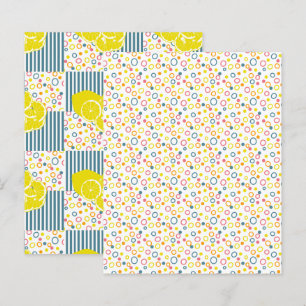 Teal Yellow Pink Orange Dots Circles Scrapbook Pap