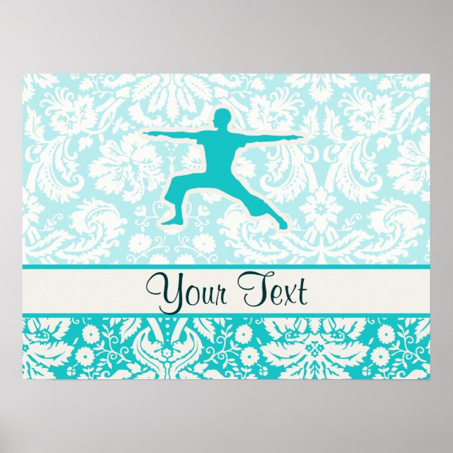 Teal Yoga Poster (Front)