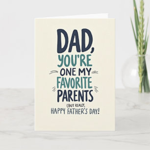 Teal Youre Favourite Dad Card