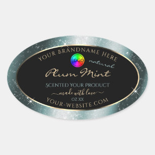 Tealish Metal Glitter Frame Product Label and Logo