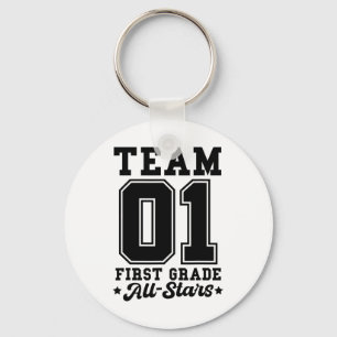 Team 1st Grade All-stars Back To School Sports Jer Key Ring