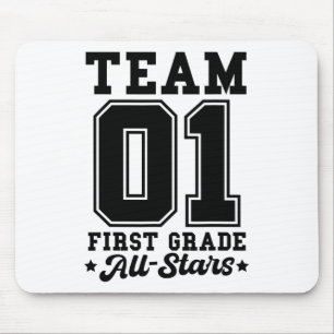 Team 1st Grade All-stars Back To School Sports Jer Mouse Mat