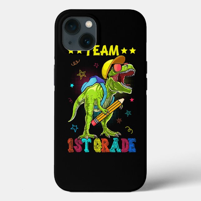 Team 1st Grade Dinosaur Shirt Student Teacher Back Case-Mate iPhone Case (Back)
