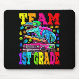 Team 1st Grade Monster Truck Dinosaur Back To Scho Mouse Mat