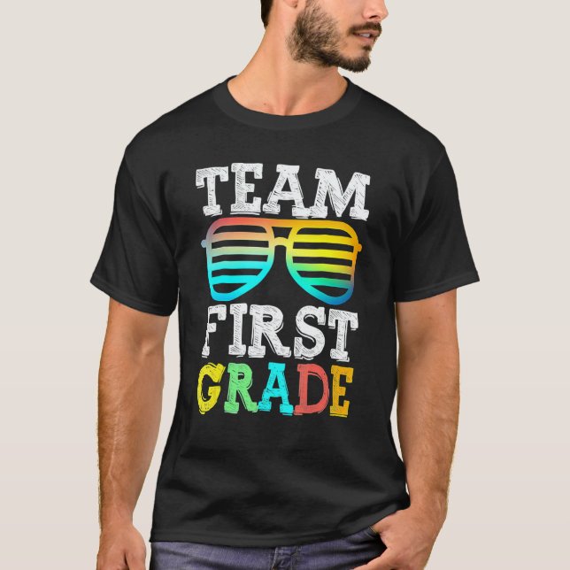 Team 1st Grade Squad First Teacher Student Back To T-Shirt (Front)