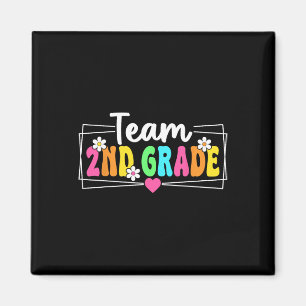 Team 2nd Grade Back To School Teacher Student Seco Magnet