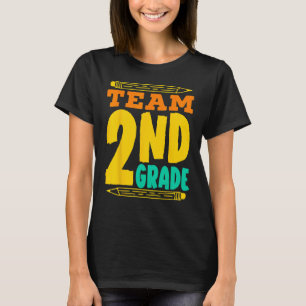 Team 2nd Grade Pencil Back To School Teacher Stude T-Shirt