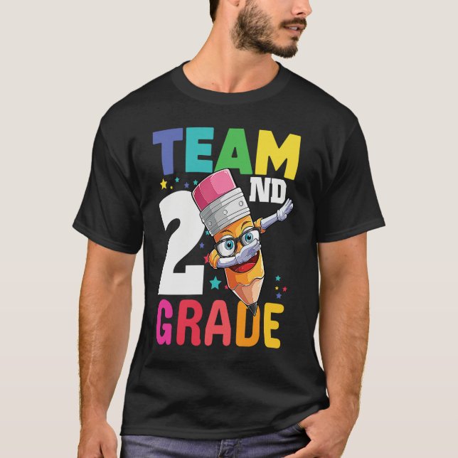 Team 2nd Grade Teacher Boys School Second Grade Sq T-Shirt (Front)