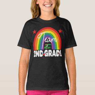 Team 2nd Grade Teacher Rainbow Lover Kids Back To T-Shirt