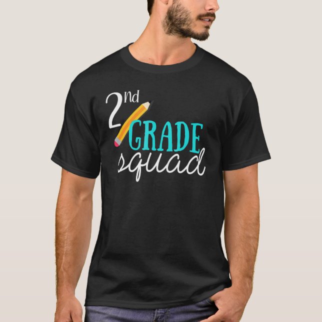 Team 2nd Second Grade  Teacher Back To School T-Shirt (Front)