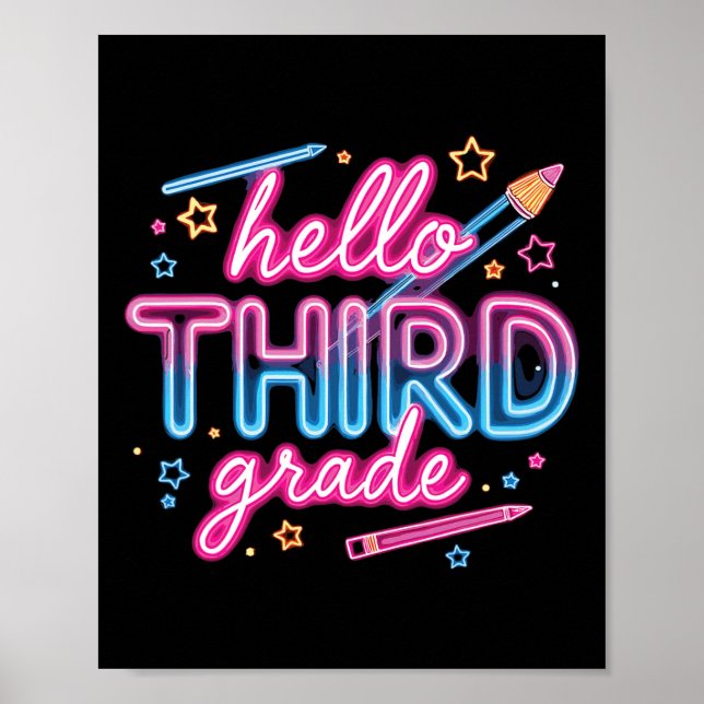 Team 3rd Grade Back To School Year Wear  Poster (Front)
