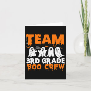 Team 3rd Grade Boo Crew Halloween Ghost Card