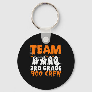 Team 3rd Grade Boo Crew Halloween Ghost Key Ring