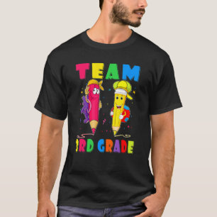 Team 3rd Grade Pencil Back To School Teacher Stud T-Shirt