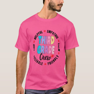 Team 3rd Third Grade Crew Students & Teacher Back T-Shirt