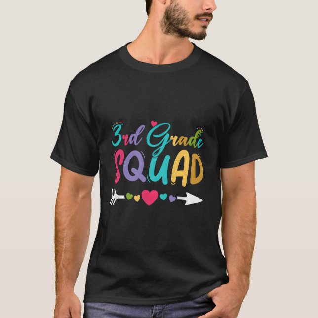 Team 3Rd Third Grade Teacher Back To School T-Shirt (Front)