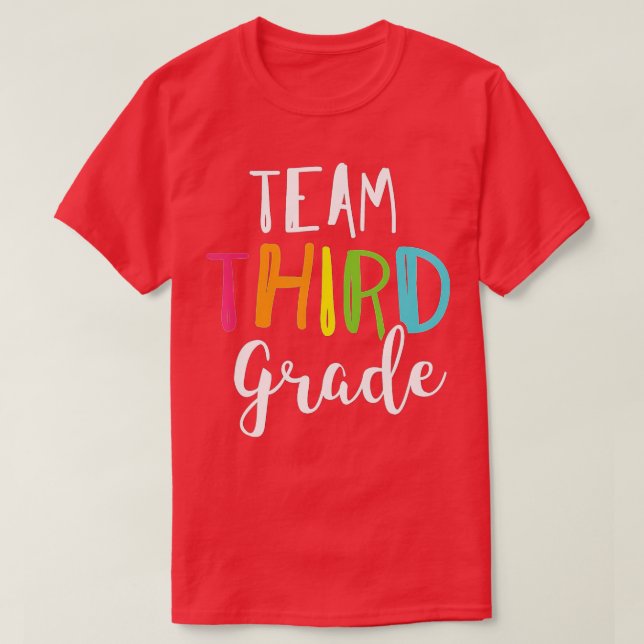 Team 3rd Third Grade Teacher Back To School Top  (Design Front)