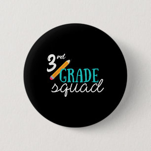 Team 3rd Third Grade Teacher Byck To School Gift 6 Cm Round Badge