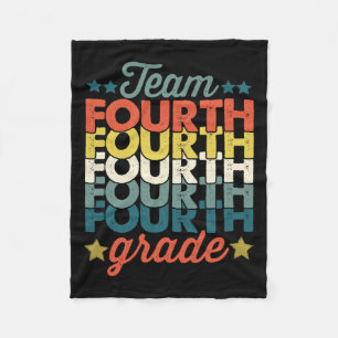 Team 4th Fourth Grade Back To School Teacher Kids Fleece Blanket