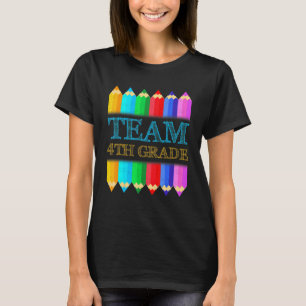 Team 4th Fourth Grade Squad Teacher Back To School T-Shirt