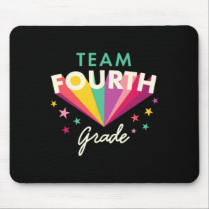 Team 4th Fourth Grade Teacher Byck To School Top Mouse Mat